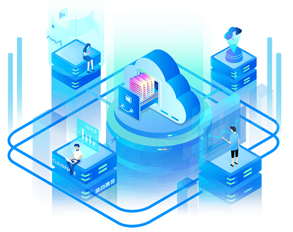 Isometric illustration of finance teams working across cloud dashboards, expense claims and approval workflows